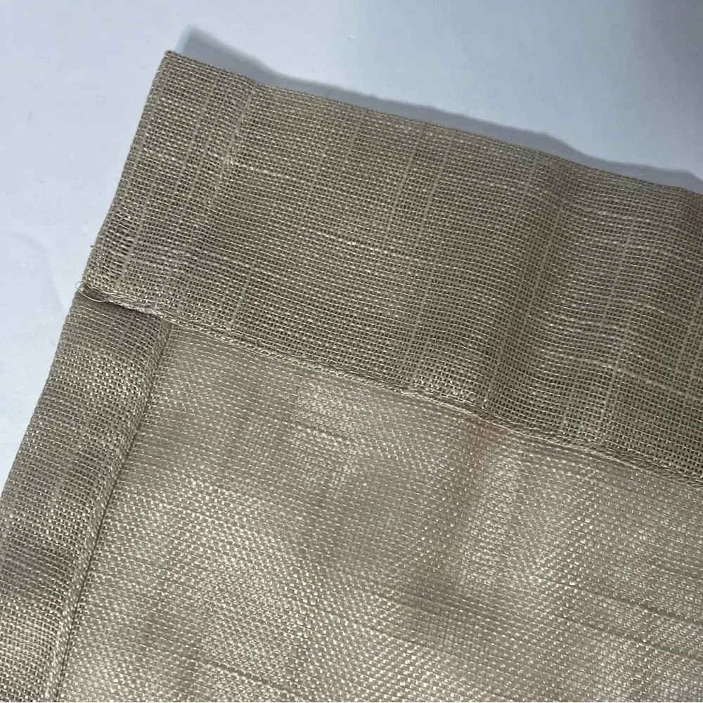 No 918 Ceri Linen Semi-Sheer Light Filtering Texture Tab Top Curtain 84”x50” New